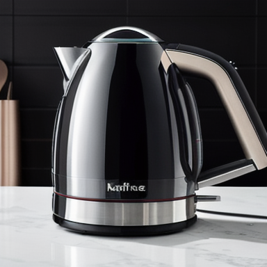 Electric kettle in a stylish kitchen