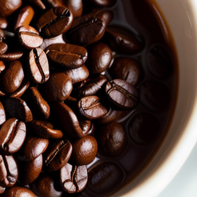 Coffee beans representing different coffee varieties