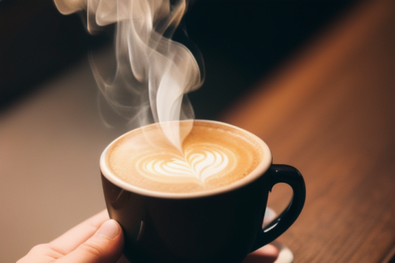 Person holding a cup of coffee