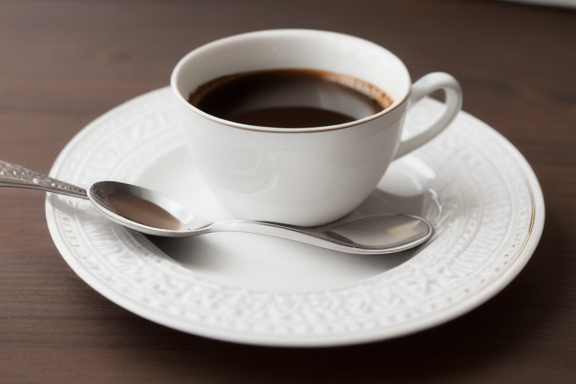 Coffee spoon with coffee beans