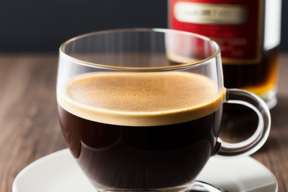 A cup of coffee liqueur