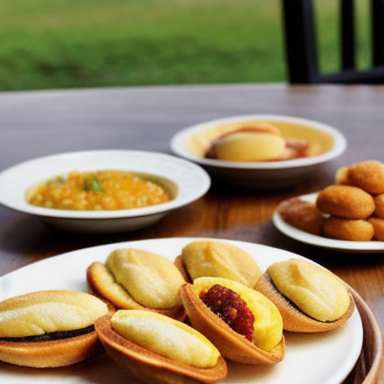 Savory snacks and appetizers on a table